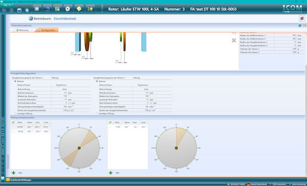 ein horizontale Auswuchtungsmaschine