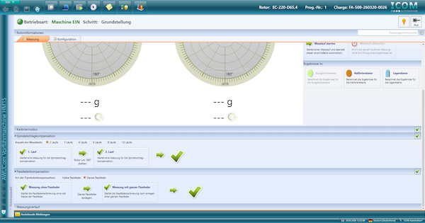 ein horizontale Auswuchtungsmaschine