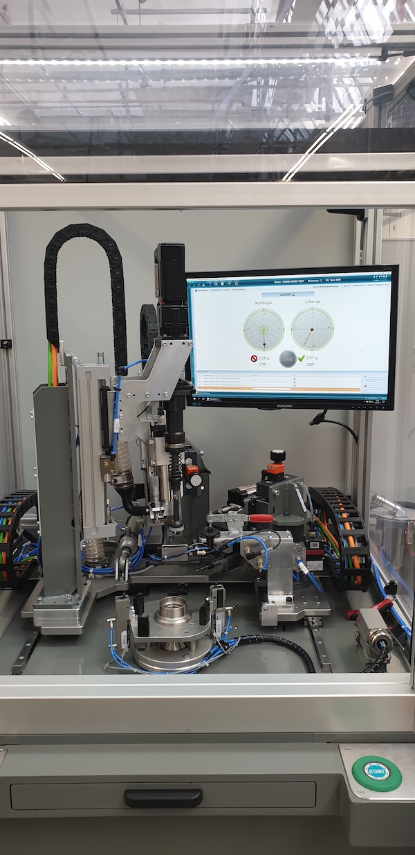 ein horizontale Auswuchtungsmaschine